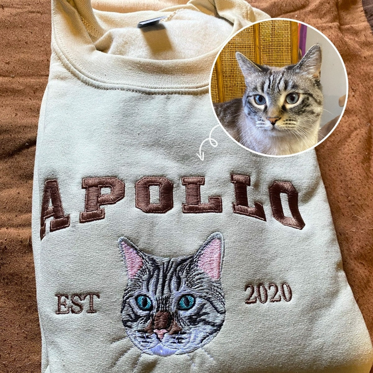 Custom Cat Face Sweatshirt