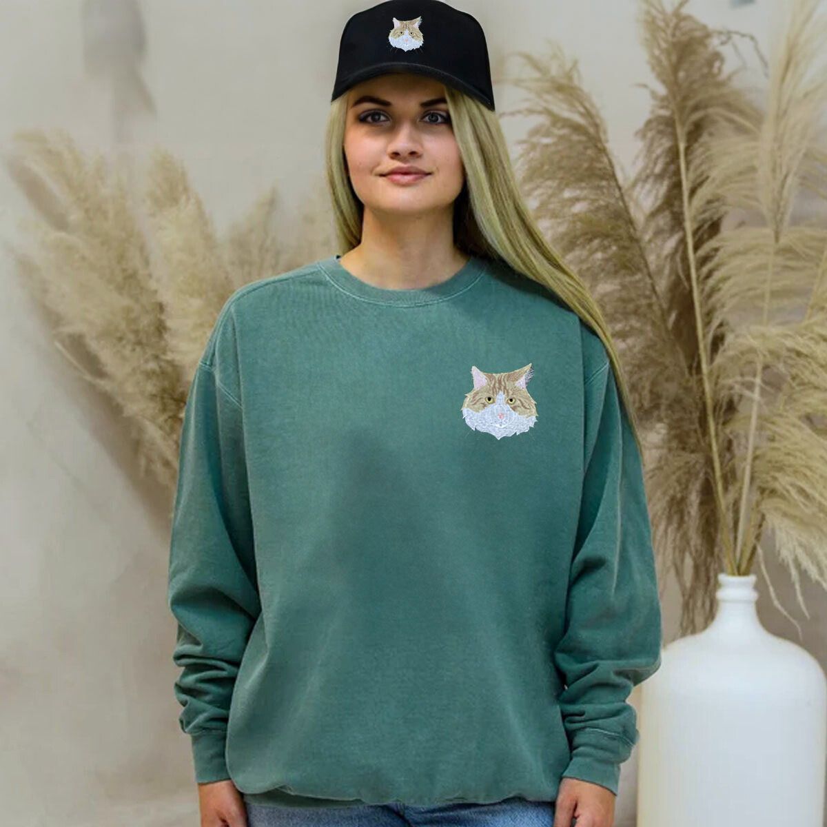 Cat Lover Twin Pack: Embroidered Shirt & Hat