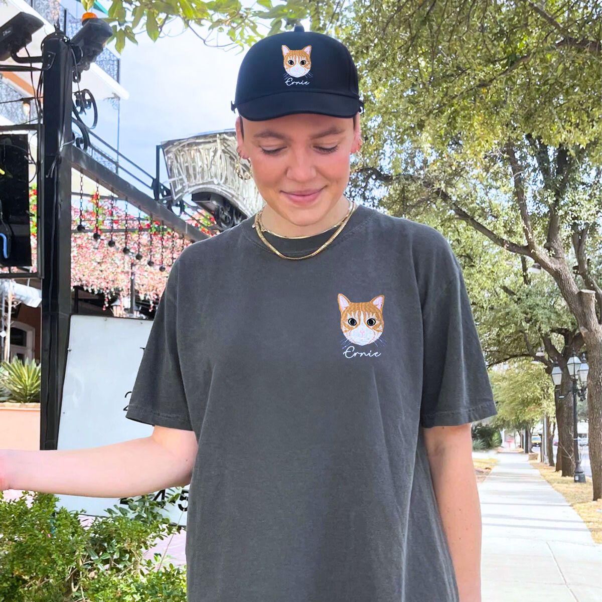 Cat Lover Twin Pack: Embroidered Shirt & Hat