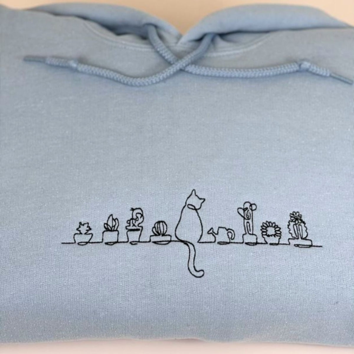 Custom Cats and Plants Sweatshirt, Hoodie - Embroly