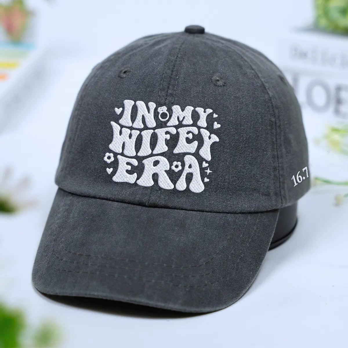 In My Wifey Era Hat, Personalized Embroidered Gift for Wife, Bride Baseball Cap