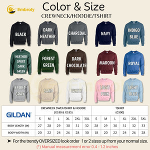 Custom Embroidered Gram Sweatshirt with GrandKids Names on Sleeve, Personalized Gift for Gram, New Gram Mother's Day Birthday Gift