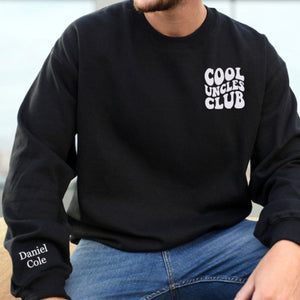 Custom Embroidered Cool Uncle Club Sweatshirt, Personalized Gift for Uncle