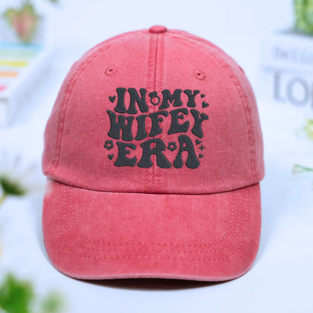 In My Wifey Era Hat, Personalized Embroidered Gift for Wife, Bride Baseball Cap