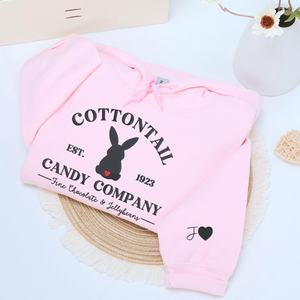 Cottontail Candy Company Sweatshirt or Hoodie, Custom Embroidered Easter Gift