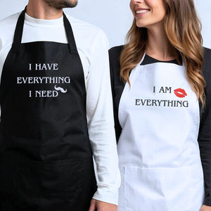 Couple Embroidered Apron Main