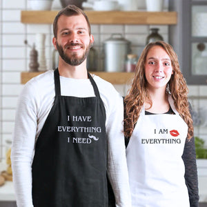 Custom Embroidered I Have Everything I Need Couple Apron