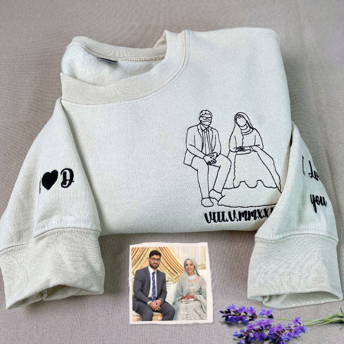 Custom personalized portrait photo offers sweatshirt