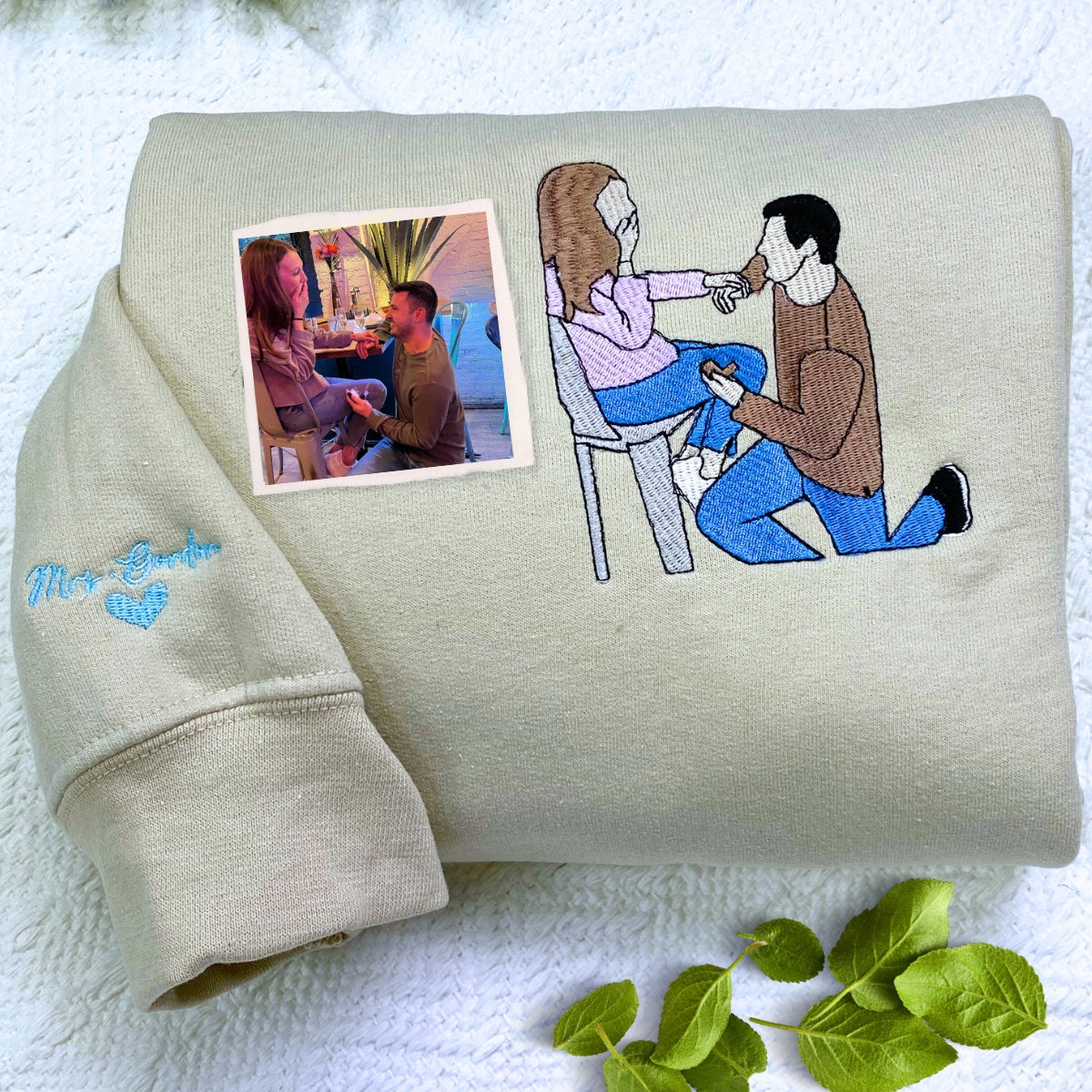 Custom Sweater or Hoodie with Picture, Embroidered Valentine's Day Gifts for Couples - Embroly