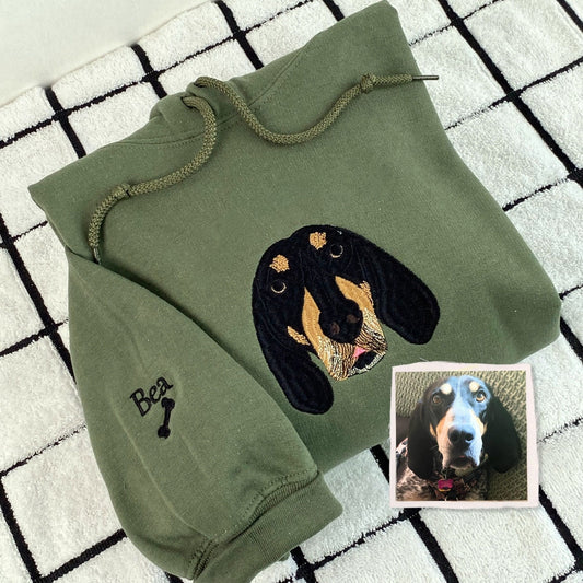 Custom Dog Embridered Sweatshirts Hoodies