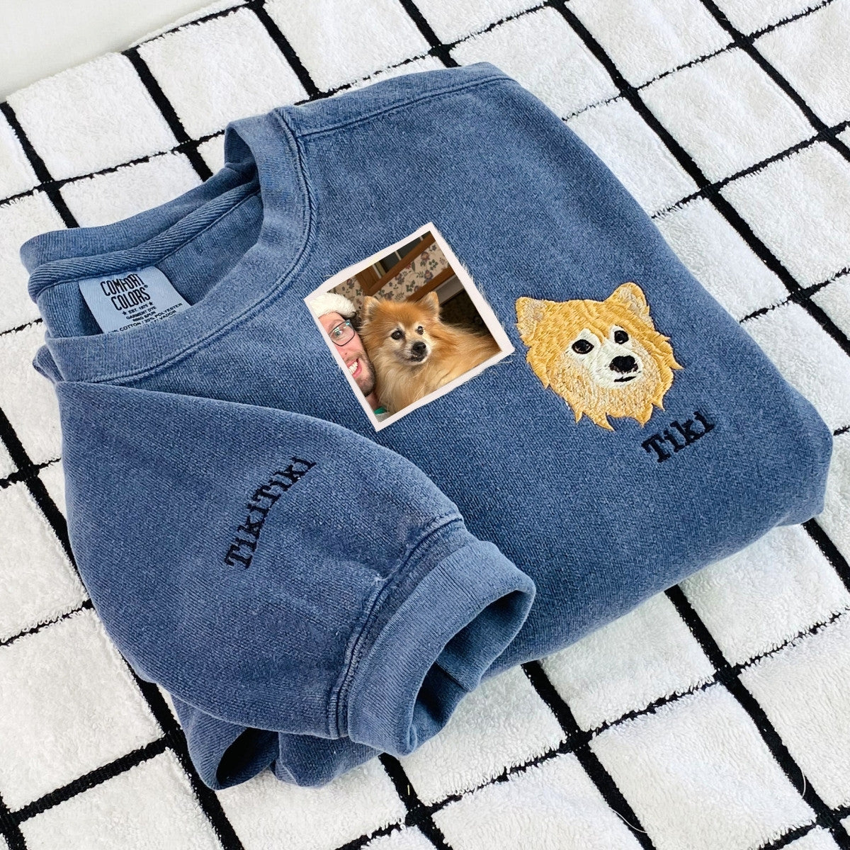 Comfort Color® Custom Embroidered Dog Dad Sweatshirt