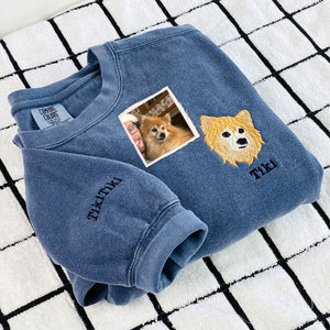 Comfort Color® Custom Embroidered Dog Dad Sweatshirt