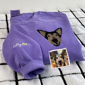 Comfort Color® Custom Embroidered Dog Dad Sweatshirt