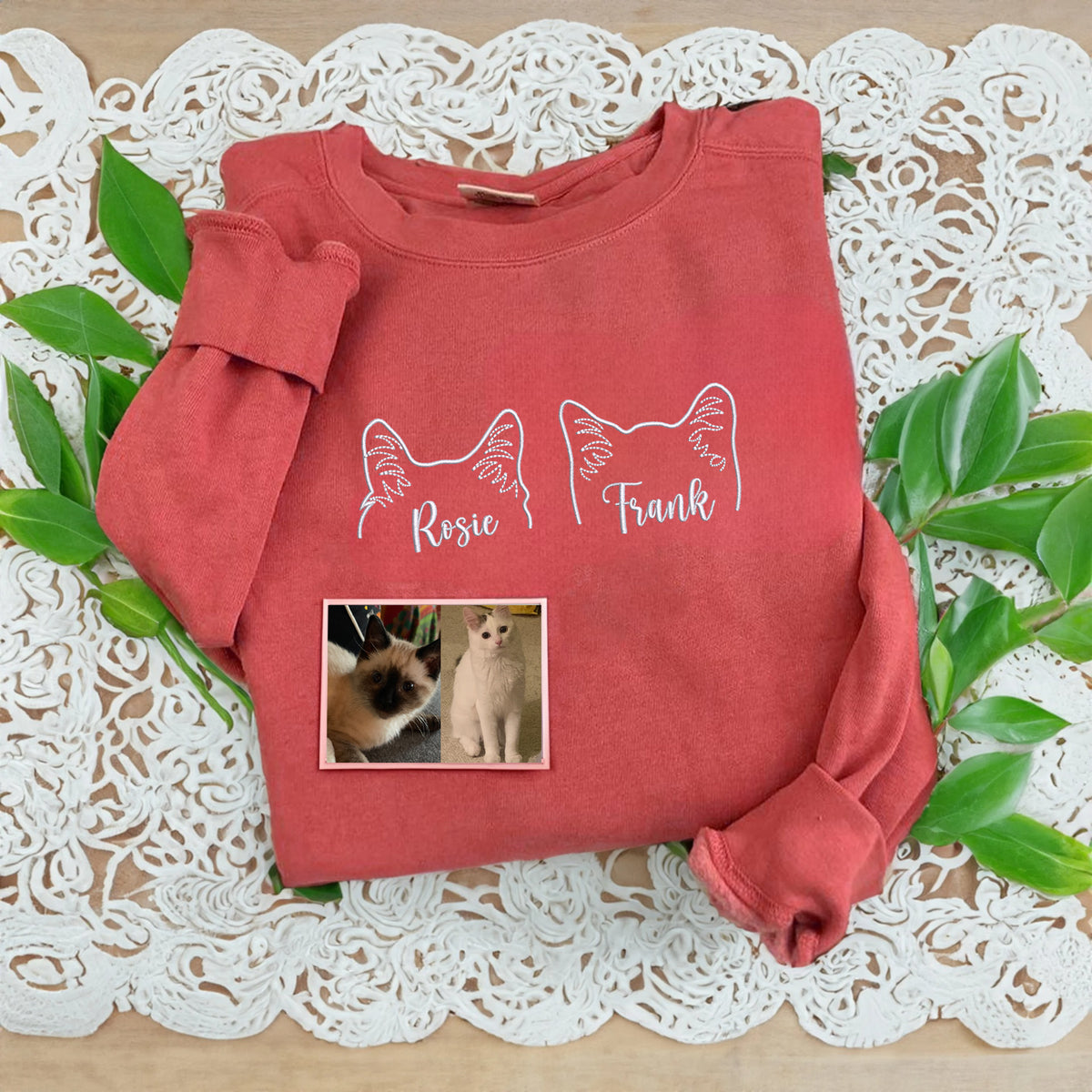 Comfort Color® Custom Embroidered Dog Ear Sweatshirt from Photo
