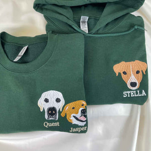 Custom Dog Embroidered Sweatshirt, Hoodie - Gift for Dog Cat Pet Loves