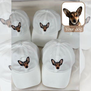Custom Pet Embroidered Patch Dad Hat Tan / 1 Pup