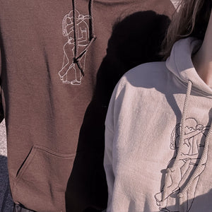 Custom Photo on Hoodie, Outline Photo Sweatshirt Embroidered