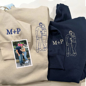 Custom Embroidered Photo on Hoodie