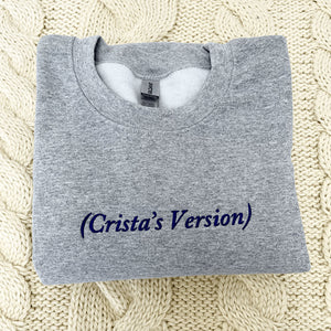 Custom Sweater Embroidery, Personalized Embroidered Sweatshirts