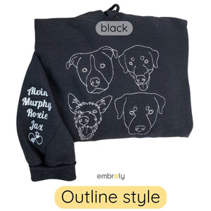 Custom Dog Embroidered Sweatshirt, Hoodie - Gift for Dog Cat Pet Loves - Embroly