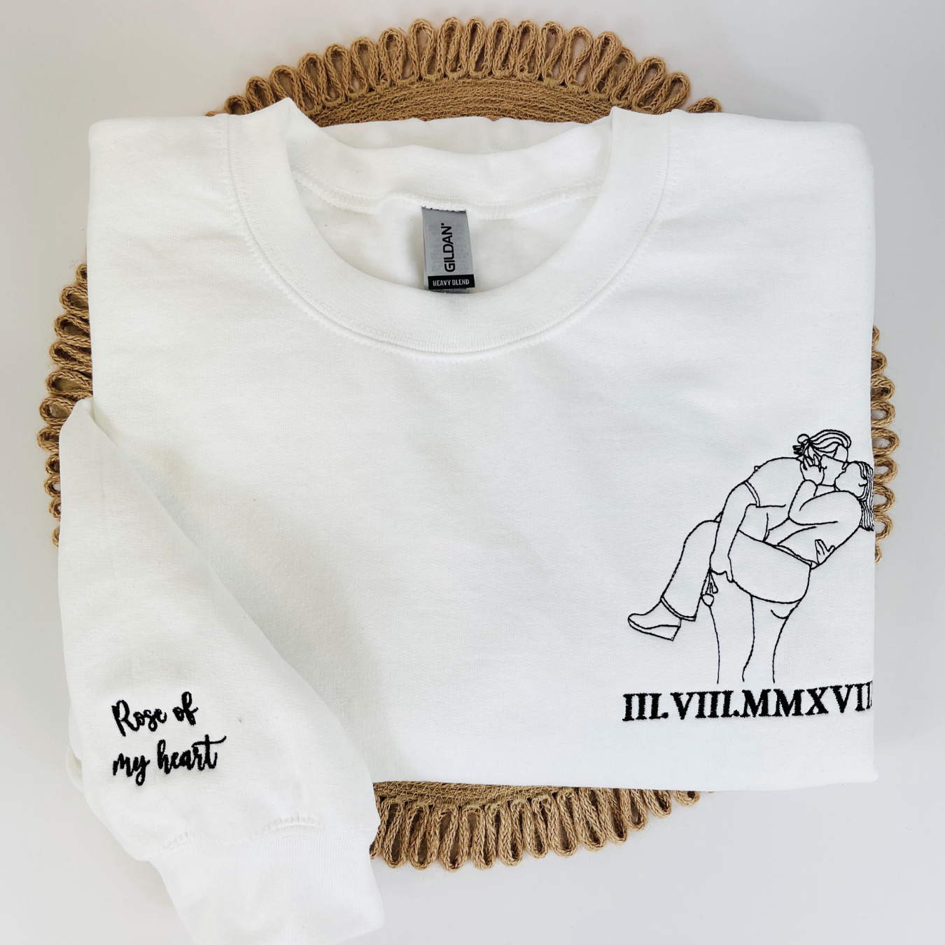 Matching Sweatshirts for Couples Custom Embroidered Sweaters Best