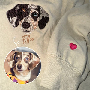 Poodle Sweatshirt or Hoodie, Custom Embroidered Gift with Picture Name