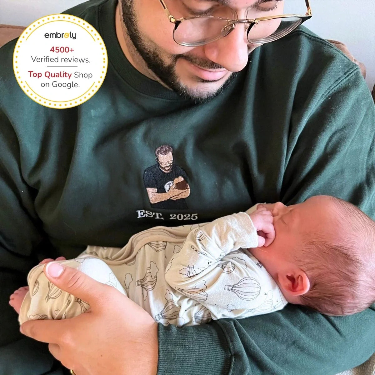 Custom Grandpa Sweatshirt or Hoodie with Grandkids Names, Personalized Embroidered Gift for Grandpa Father's Day