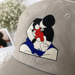 Personalized Dad Hat with Custom Embroidered Photo - Unique Dad Gift Idea