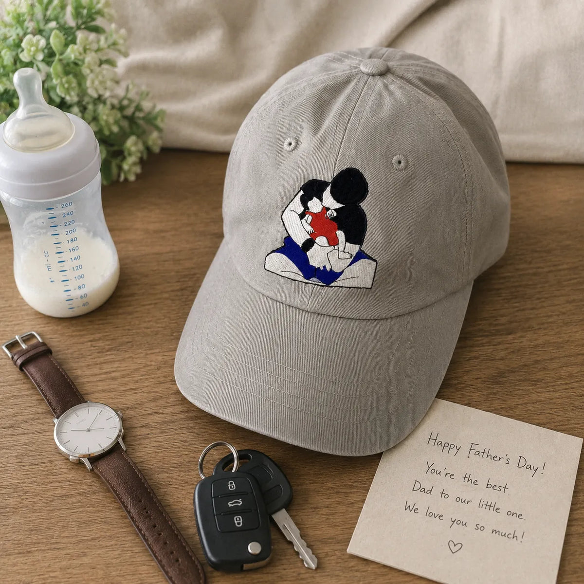 Personalized Dad Hat with Custom Embroidered Photo - Unique Dad Gift Idea