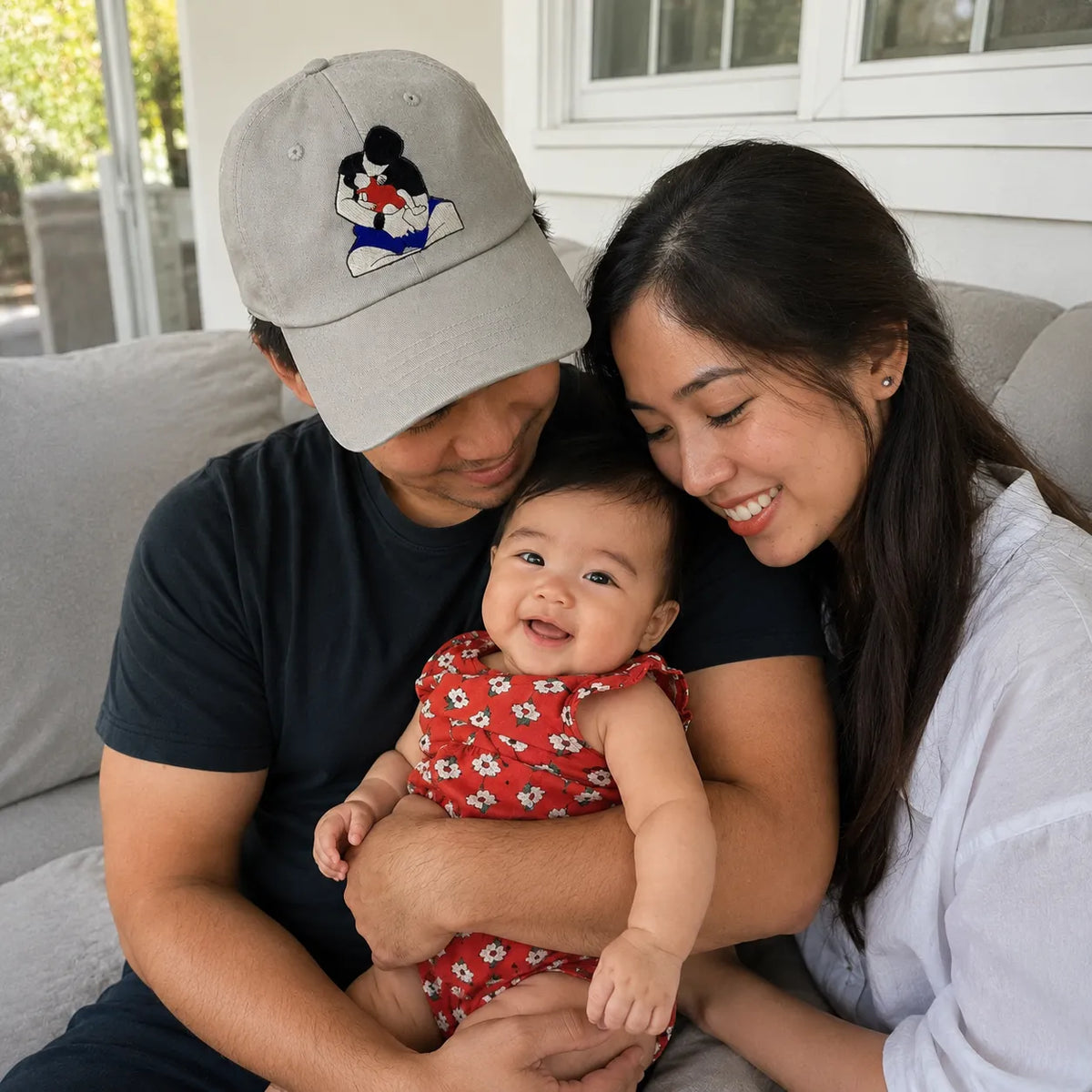 Personalized Dad Hat with Custom Embroidered Photo - Unique Dad Gift Idea