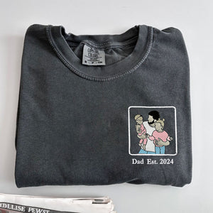 dad est portrait from photo sweatshirt