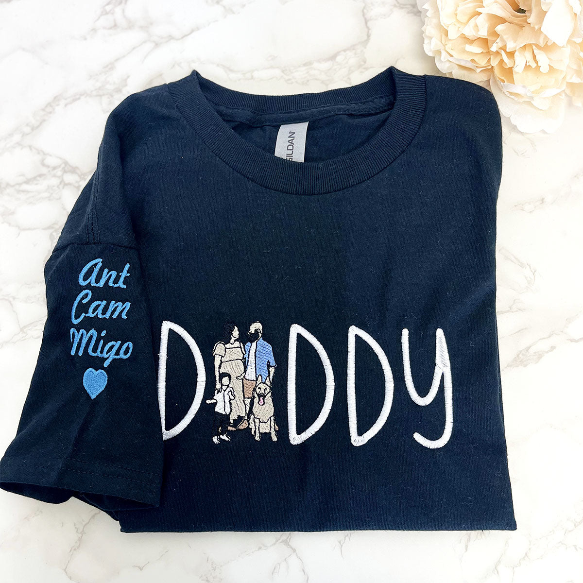 Personalized Dad Portrait Sweatshirt: A Gift of Love - Embroly