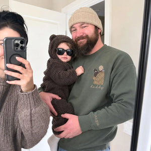 Custom embroidered portrait sweatshirt from photo, personalized Father's Day gift for dad