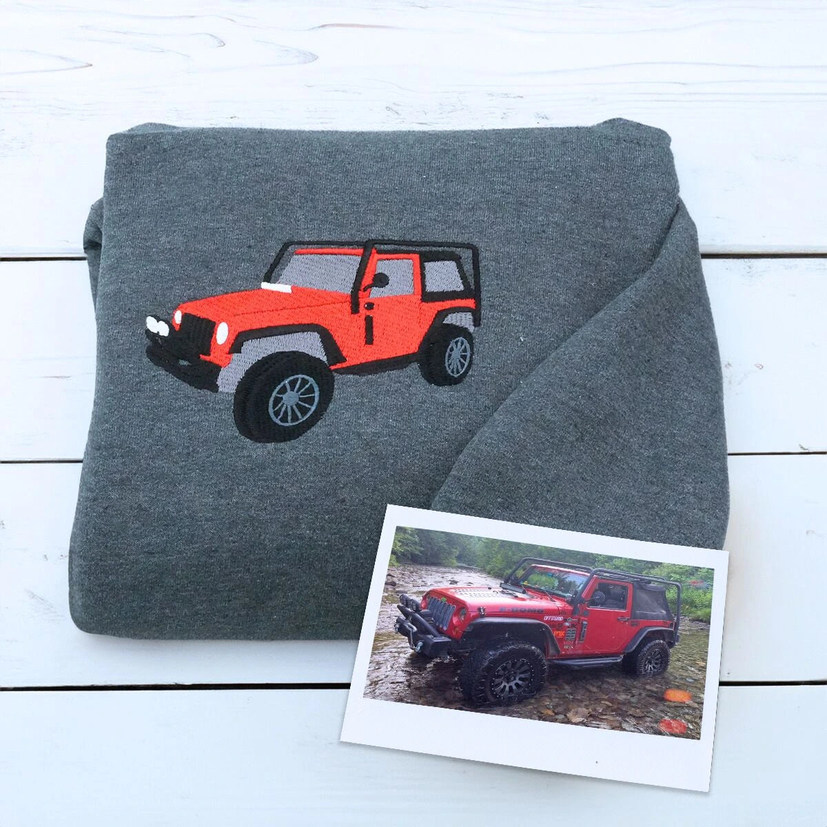 Dark heather Truck Car Sweatshirt, a cool gift for car lover from wife girlfriend