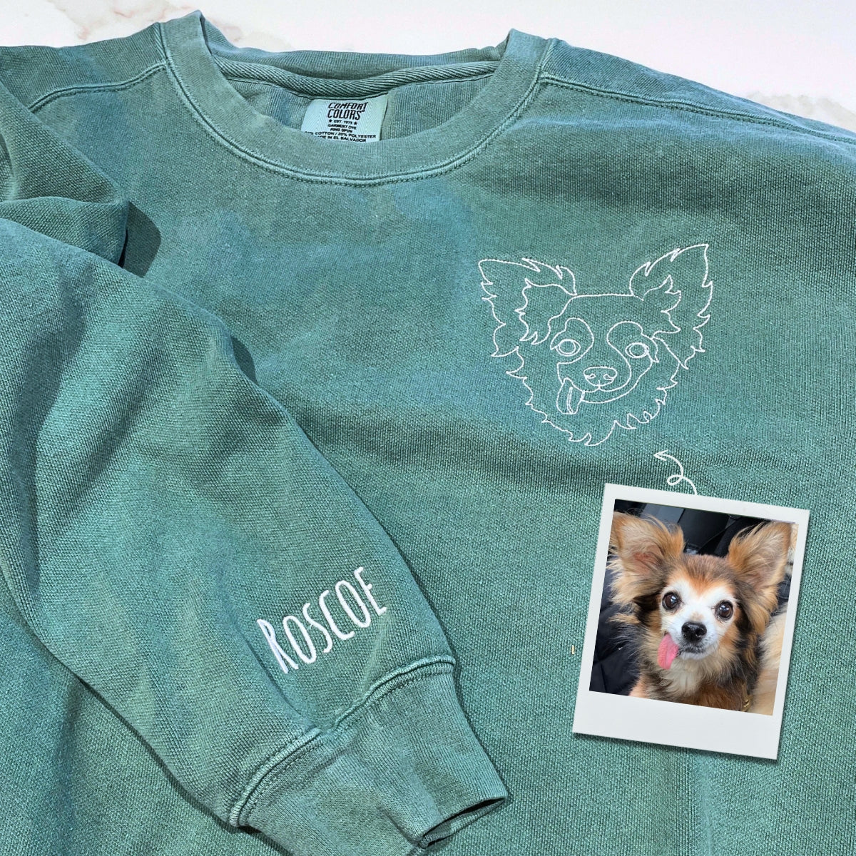 Comfort Color Personalized Dog Sweatshirts For Humans With Custom Emb comfort-color-personalized-dog-sweatshirts-for-humans-with-custom-emb