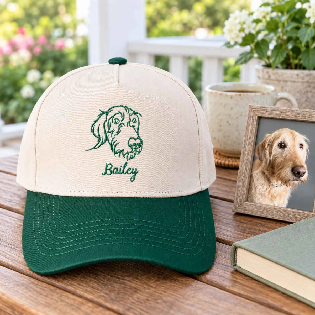 Custom Dog Dad Snapback Hat - Embroidered Dog Portrait from Photo Cap, Dog Dad Gifts from Wife