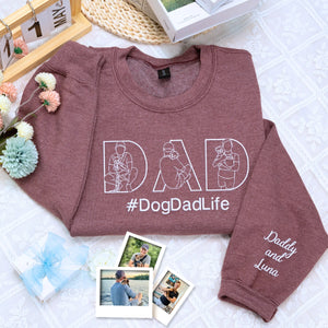 Heather Dark Maroon Dog Dad Life Sweatshirt, a meaningful and cozy gift for dog dad