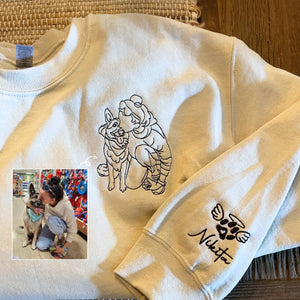 Personalized Pet Loss Gifts with Embroidery Pet Photo Sweatshirt or Hoodie