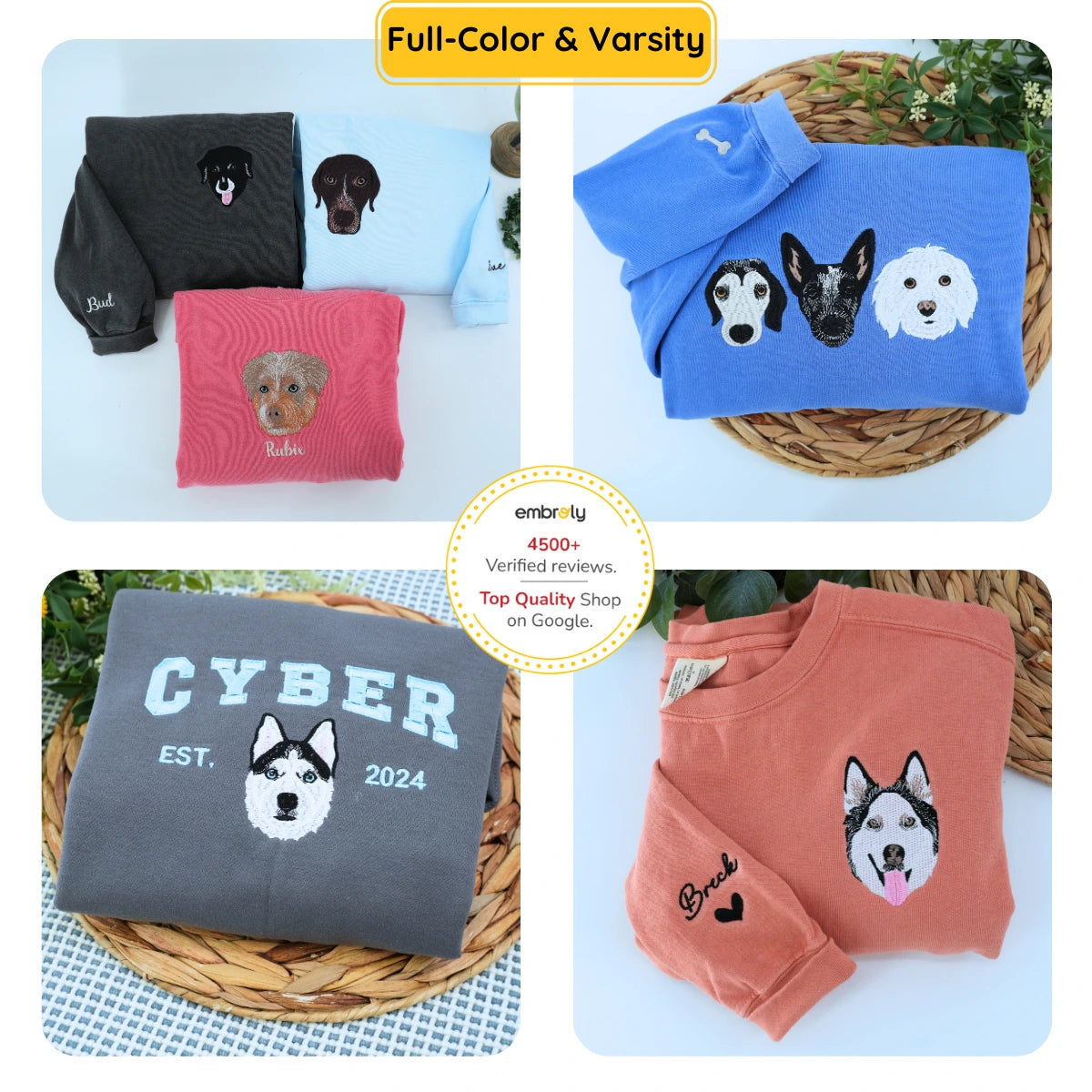 【GRAVER】23FW★ Elbow Puppy Face Smile Sweatshirt GRAVER】23FW☆ Elbow Puppy Face Smile Sweatshirt GRAVER