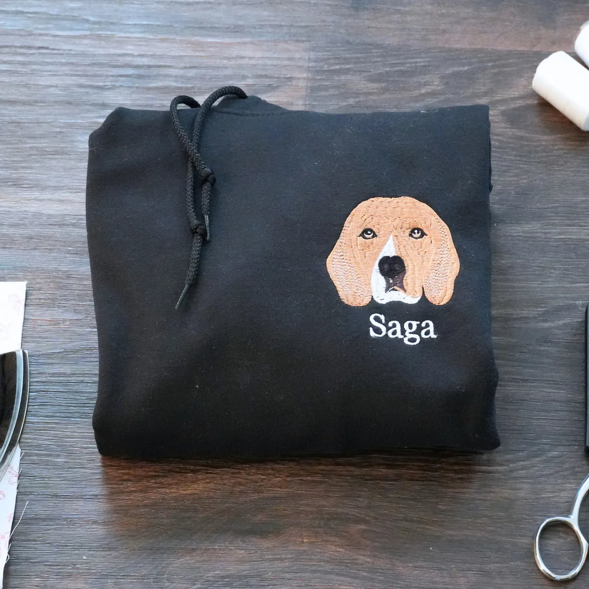Custom Dog Life Shirt, Sweatshirt or Hoodie with Your Pet's Portrait Photo, Unique Embroidered Gift for Dog Mom Dog Dad