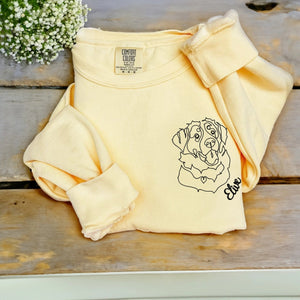 Comfort Color® Custom Embrodiered Pet Memorial Sweatshirt from Photo