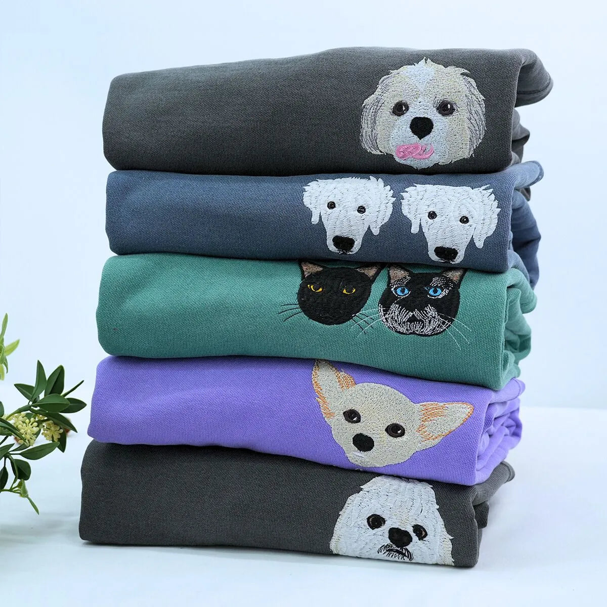 Dog Sweatshirt Embroidered Comfort Colors, gift for pet parents