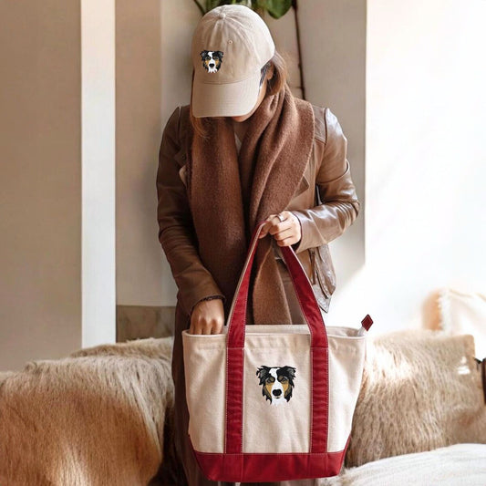 Pet Parent Combo: Embroidered Hat & Tote Bag for Dog Enthusiasts