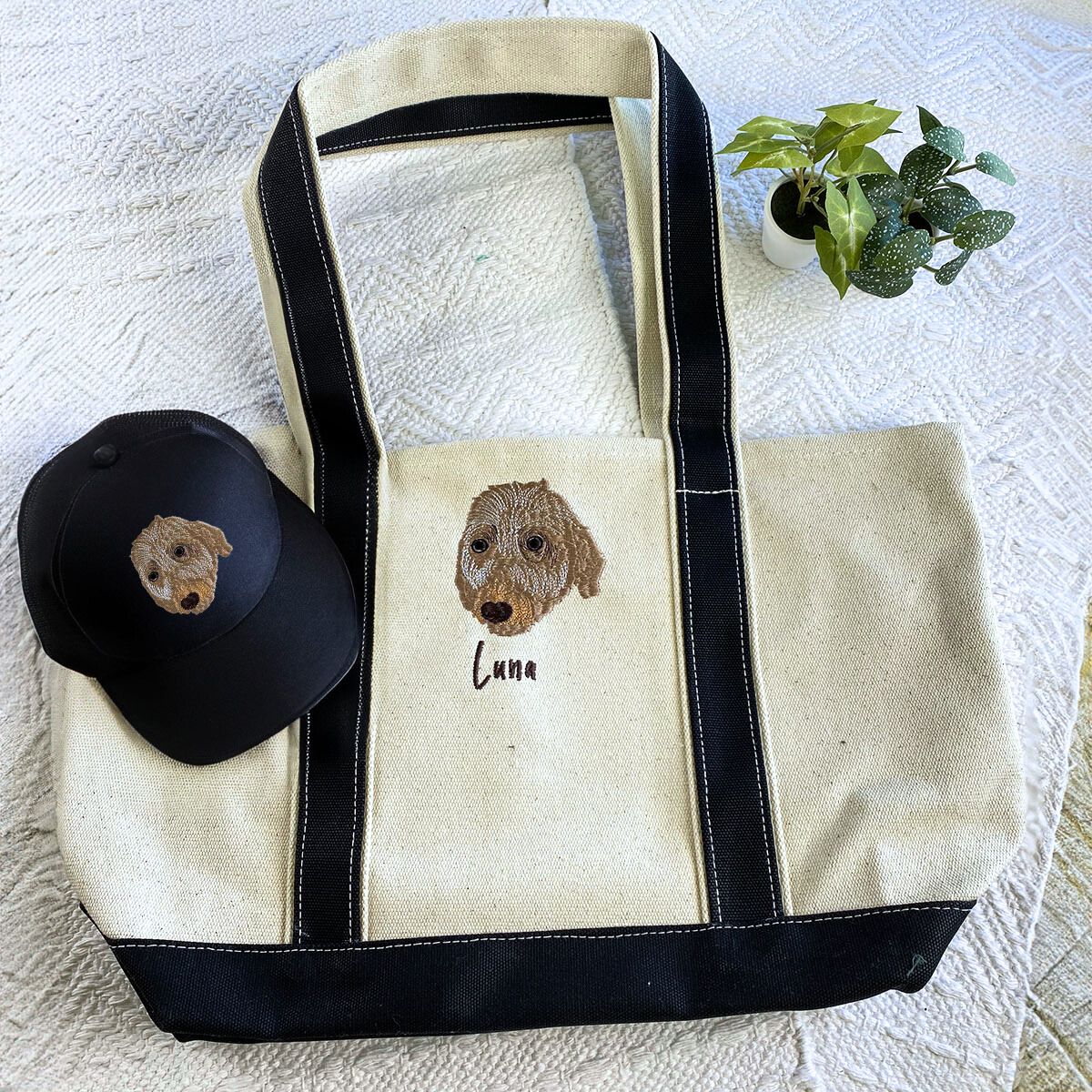Dog Lover Trio Pack: Embroidered Sweatshirt & Hat & Tote Bag