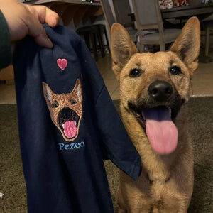 Custom Dog Embroidered Sweatshirt, Hoodie