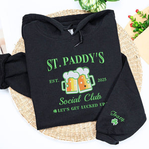 Beer Lover Drinking Team Sweatshirt or Hoodie, Custom Embroidered Gift for Saint Patrick's Day