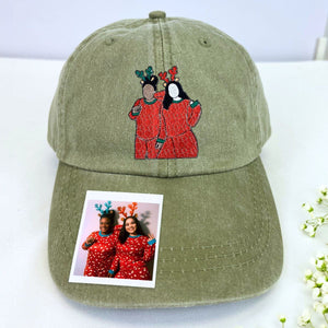 Personalized Best Friend Hat with Custom Embroidered Photo - Unique Soul Sisters Idea - Embroly