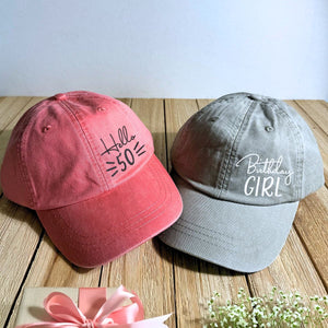 Custom Embroidered Birthday Squad Hat, Beach Birthday Party