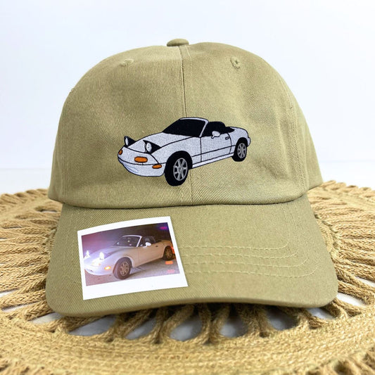 Personalized Car Hat with Custom Embroidered Photo - Unique Car Guy Gift Idea