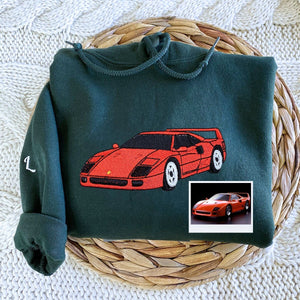 Embroidered Car Sweatshirt Main